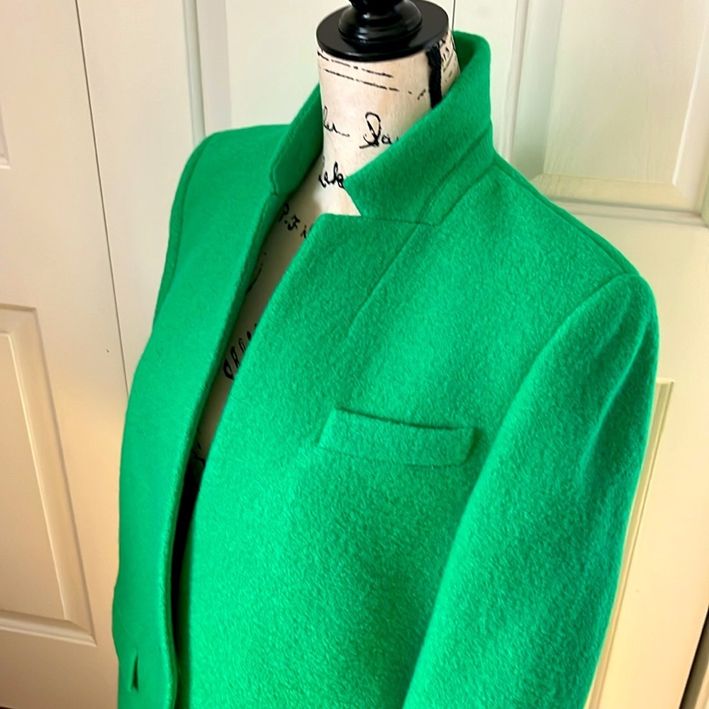 NWT J.Crew Leighton BlazerJacket in Italian Boiled Wool in Vintage Kelly 8 10 - Picture 14 of 16